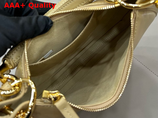 Chloe Small Chloe Banana Zipped Hobo in Beige Soft Leather Replica