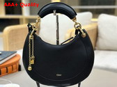 Chloe Small Chloe Banana Zipped Hobo in Black Soft Leather Replica
