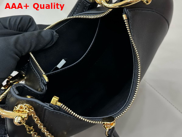Chloe Small Chloe Banana Zipped Hobo in Black Soft Leather Replica
