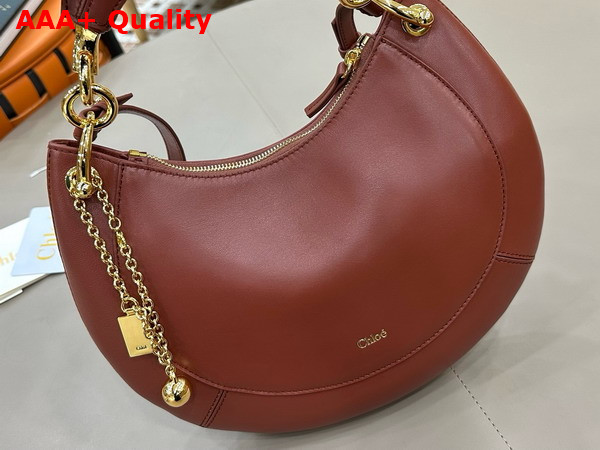 Chloe Small Chloe Banana Zipped Hobo in Blushy Brown Soft Leather Replica