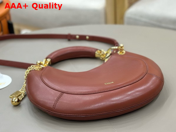 Chloe Small Chloe Banana Zipped Hobo in Blushy Brown Soft Leather Replica