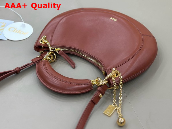 Chloe Small Chloe Banana Zipped Hobo in Blushy Brown Soft Leather Replica
