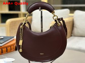 Chloe Small Chloe Banana Zipped Hobo in Crafty Brown Soft Leather Replica