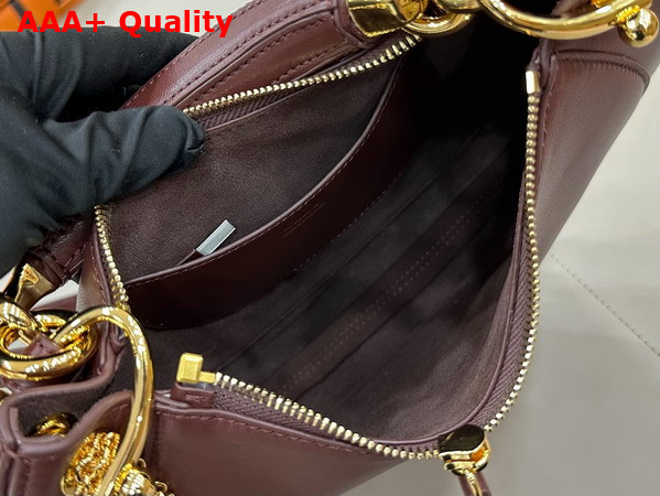 Chloe Small Chloe Banana Zipped Hobo in Crafty Brown Soft Leather Replica