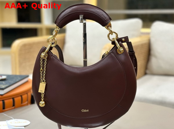 Chloe Small Chloe Banana Zipped Hobo in Crafty Brown Soft Leather Replica