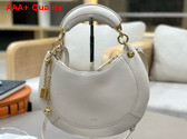 Chloe Small Chloe Banana Zipped Hobo in Milk White Soft Leather Replica
