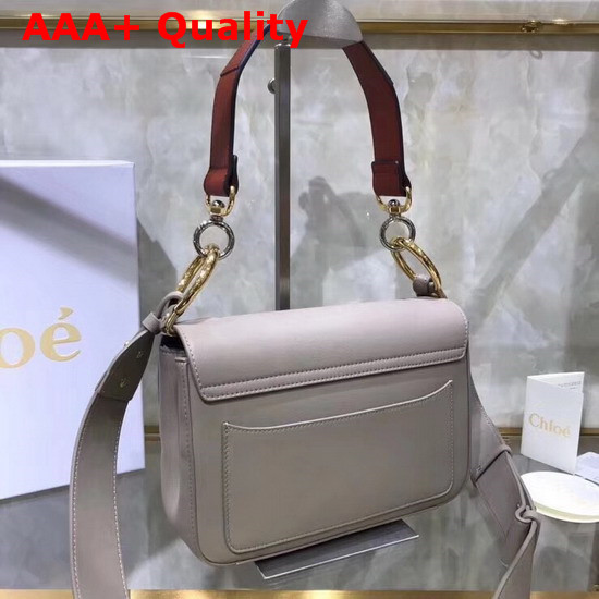 Chloe Small Chloe C Double Carry Bag Motty Grey Shiny and Suede Calfskin Replica