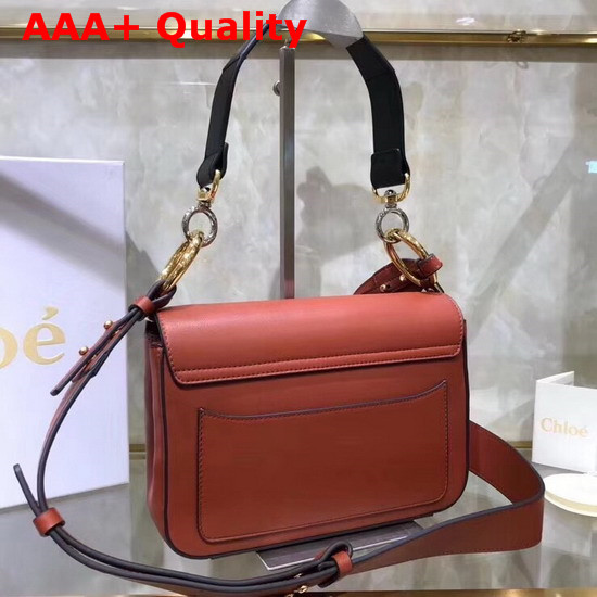 Chloe Small Chloe C Double Carry Bag Sepia Brown Shiny and Suede Calfskin Replica