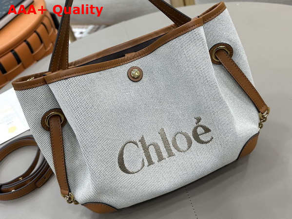 Chloe Small Chloe Clover Double Carry Bag in Canvas Clay Brown Replica