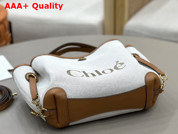 Chloe Small Chloe Clover Double Carry Bag in Canvas Clay Brown Replica