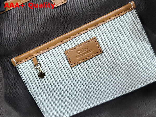 Chloe Small Chloe Clover Double Carry Bag in Canvas Clay Brown Replica
