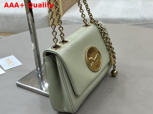 Chloe Small Chloe Heritage Shoulder Bag in Aloe Green Grained Leather Replica