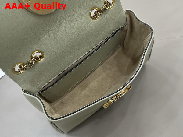 Chloe Small Chloe Heritage Shoulder Bag in Aloe Green Grained Leather Replica