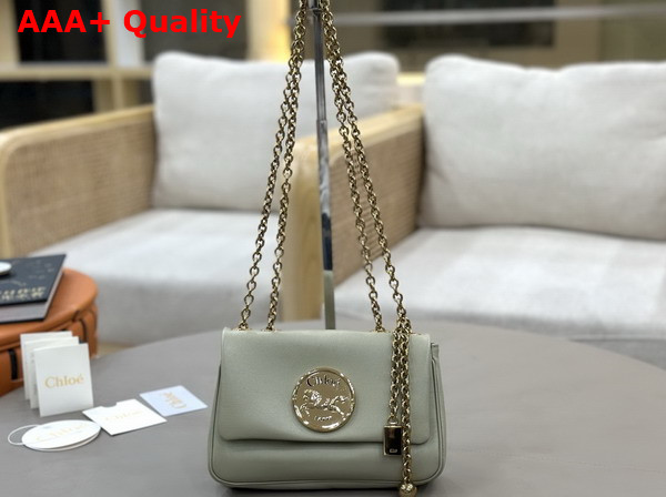 Chloe Small Chloe Heritage Shoulder Bag in Aloe Green Grained Leather Replica