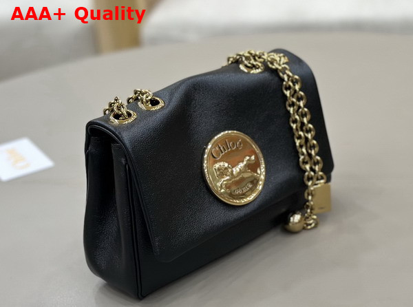 Chloe Small Chloe Heritage Shoulder Bag in Black Grained Leather Replica