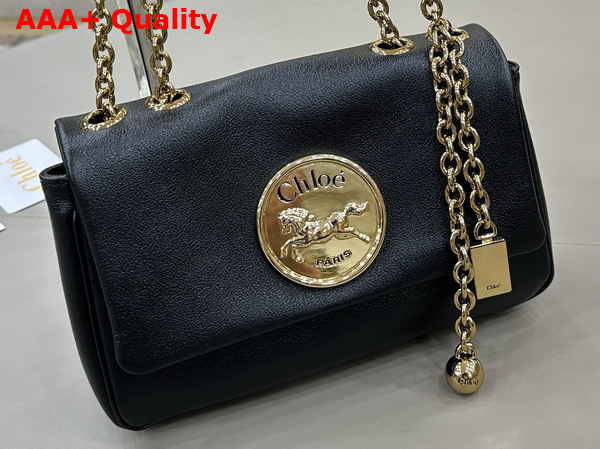 Chloe Small Chloe Heritage Shoulder Bag in Black Grained Leather Replica