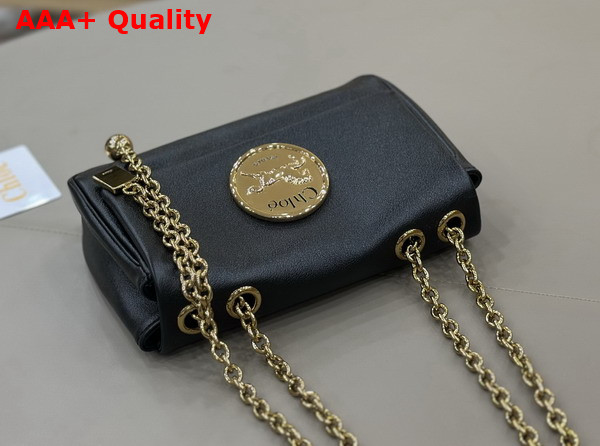 Chloe Small Chloe Heritage Shoulder Bag in Black Grained Leather Replica