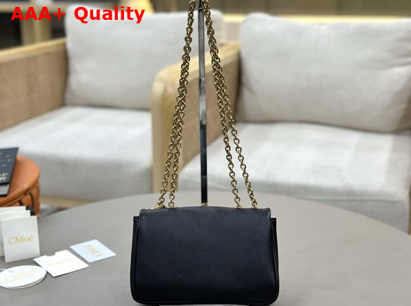 Chloe Small Chloe Heritage Shoulder Bag in Black Grained Leather Replica