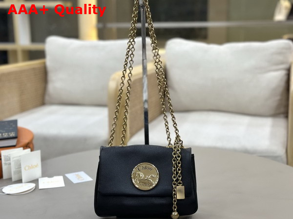 Chloe Small Chloe Heritage Shoulder Bag in Black Grained Leather Replica