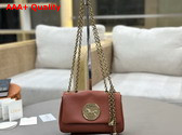 Chloe Small Chloe Heritage Shoulder Bag in Wooden Orange Grained Leather Replica
