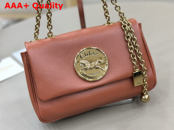 Chloe Small Chloe Heritage Shoulder Bag in Wooden Orange Grained Leather Replica