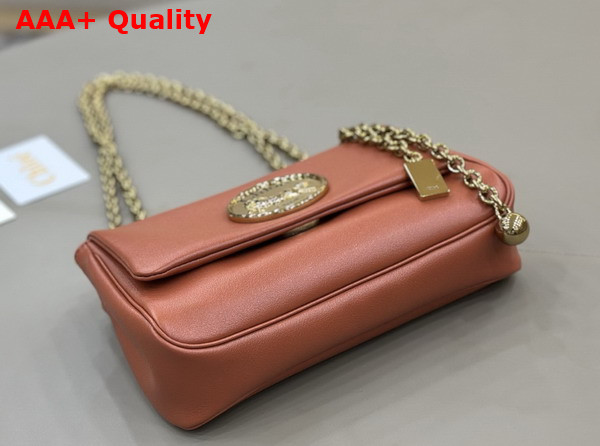 Chloe Small Chloe Heritage Shoulder Bag in Wooden Orange Grained Leather Replica