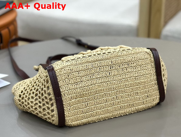 Chloe Small Chloe Iconic Double Carry Bag in Hot Sand Raffia Replica