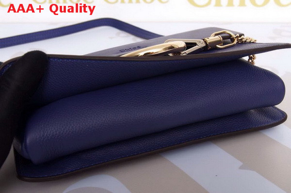 Chloe Small Faye Bag in Blue Grained Calfskin and Nappa Nambskin Replica