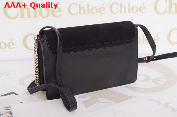 Chloe Small Faye Bag in Black Smooth Calfskin and Suede Calfskin Replica