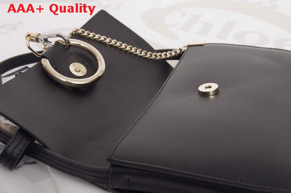 Chloe Small Faye Bag in Black Smooth Calfskin and Suede Calfskin Replica