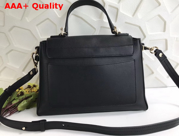 Chloe Small Faye Day Bag in Black Smooth and Suede Calfskin Replica