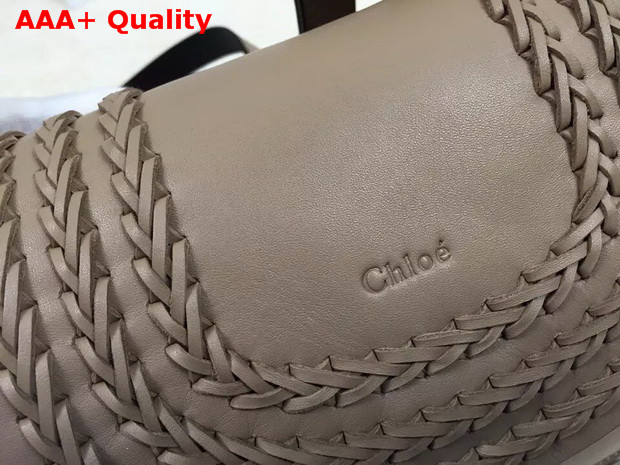 Chloe Small Hudson Bag Calfskin With Tassel Grey Replica