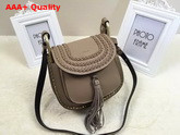Chloe Small Hudson Bag Calfskin With Tassel Grey Replica