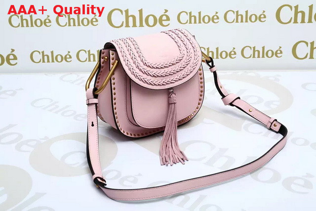 Chloe Small Hudson Bag In Smooth Calfskin With Suede Calfskin Tassel Pink Replica