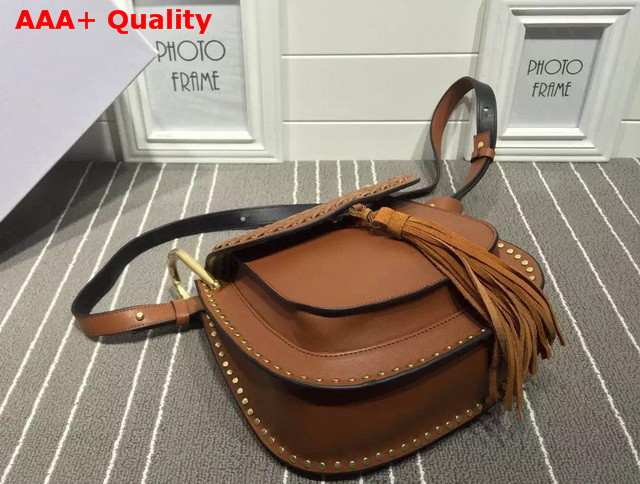 Chloe Small Hudson Bag In Smooth Calfskin With Tassel Caramel Replica