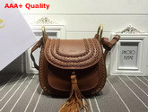 Chloe Small Hudson Bag In Smooth Calfskin With Tassel Caramel Replica