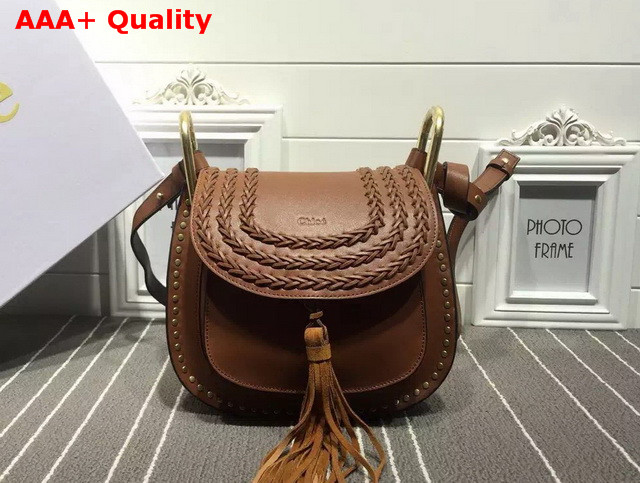Chloe Small Hudson Bag In Smooth Calfskin With Tassel Caramel Replica