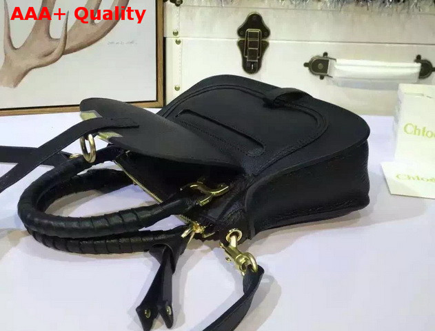 Chloe Small Marcie Bag Black Grained Calfskin Replica