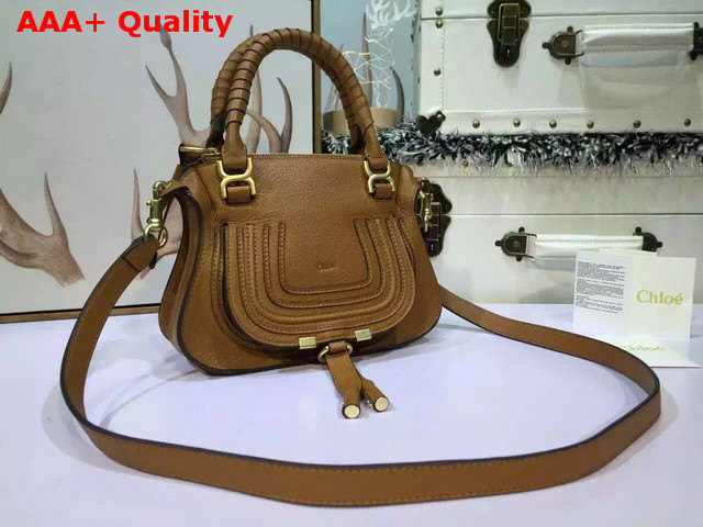 Chloe Small Marcie Bag In Grained Calfskin Tan Replica