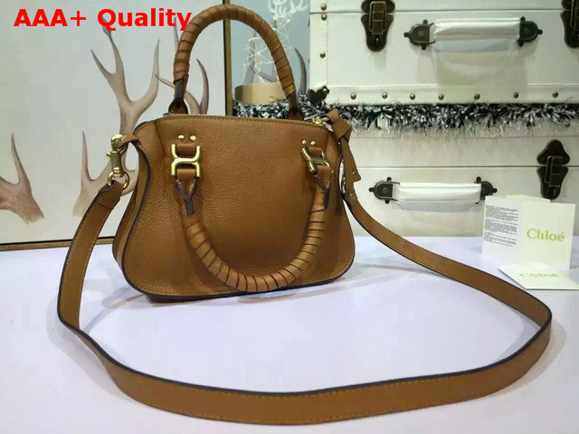 Chloe Small Marcie Bag In Grained Calfskin Tan Replica