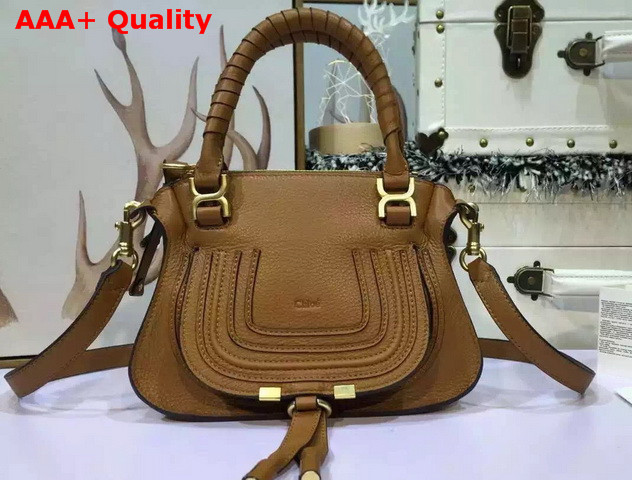 Chloe Small Marcie Bag In Grained Calfskin Tan Replica