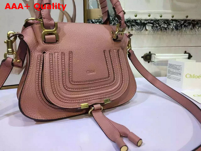 Chloe Small Marcie Bag Pink Grained Calfskin Replica
