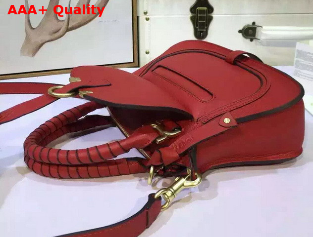 Chloe Small Marcie Bag Red Grained Calfskin Replica