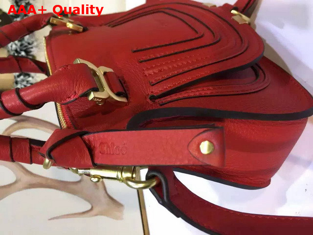 Chloe Small Marcie Bag Red Grained Calfskin Replica