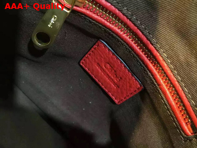 Chloe Small Marcie Bag Red Grained Calfskin Replica