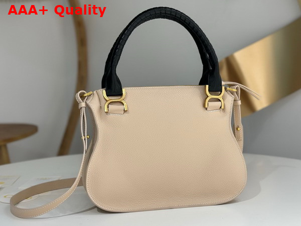 Chloe Small Marcie Bag in Boyish Brown Grained Leather with Black Handle Replica