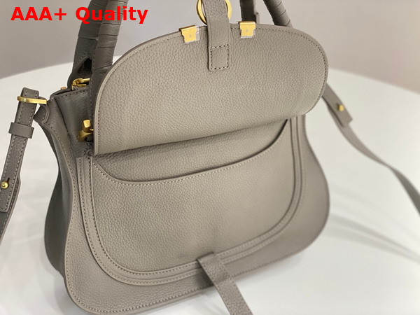 Chloe Small Marcie Bag in Cashmere Grey Grained Leather Replica