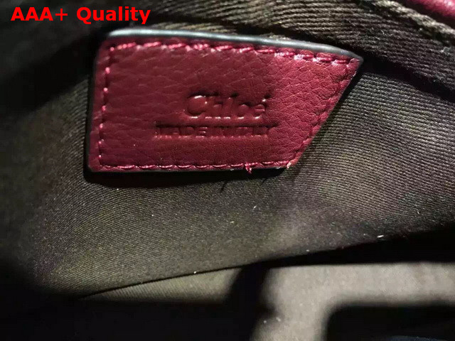 Chloe Small Marcie Bag in Grained Calfskin Oxblood Replica