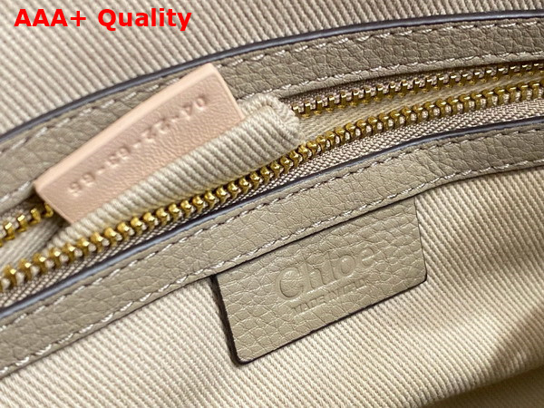 Chloe Small Marcie Bag in Light Grey Grained Leather Replica