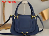 Chloe Small Marcie Bag in Navy Grained Leather Replica